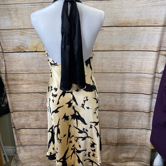 Milly Keyhole Pleated Front Halter Dress Sz 10 - Picture 6 of 9